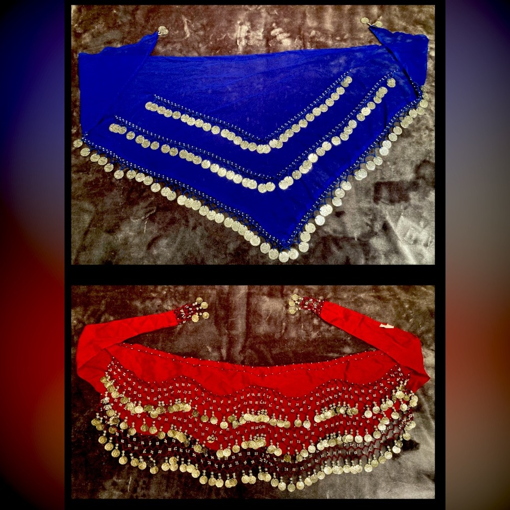 Belly Dancing Hip Scarves (Set of 2)